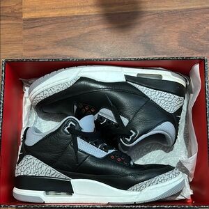 Jordan Black and Gray Men's Sneakers